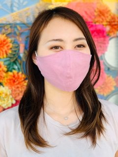 【包んで癒すマスク】国産ダブルガーゼ不織布フィルターポケット付き立体マスク（ノーズワイヤーなし）モーヴピンク画像