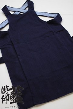 【藍染】＜龍虎＞　腹掛　一重織刺子（遠州正藍染）の画像