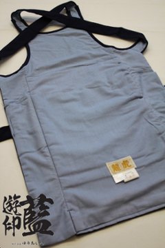 【藍染】＜龍虎＞　腹掛　一重織刺子（遠州正藍染）画像