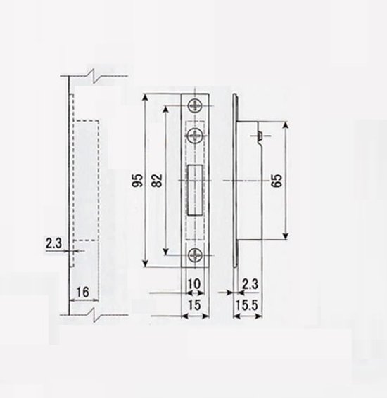 日中製作所　ＨＩＮＡＫＡ　ＧＩＡ　５６１－Ｗ－ＮＩ　サテンニッケル　表示鎌錠　チューブラタイプ　インサイド表示付画像