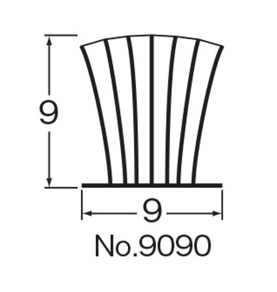 槌屋　すき間モヘアシール　ＮＯ．９０９０　ゴールド　２ｍ　テープ付画像