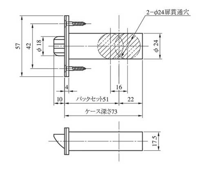 美和ロック ＭＩＷＡ レバーハンドル ＺＬＴ９０２ 空錠 アルミ合金製 室内用 丸座 チューブラ錠画像