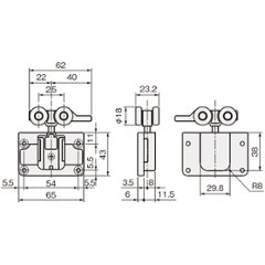 アトムリビンテック　ＡＴＯＭ　ＨＲ－２００－ＳＬ　上部吊り車画像