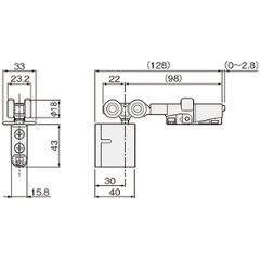 アトムリビンテック　ＡＴＯＭ　ＨＲ－２９２－Ｋ－Ｈ２　跳ね上がり抑制付き上部吊り車画像