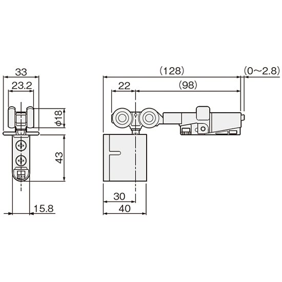 アトムリビンテック　ＡＴＯＭ　ＨＲ－２９２－Ｋ－Ｈ２　跳ね上がり抑制付き上部吊り車画像