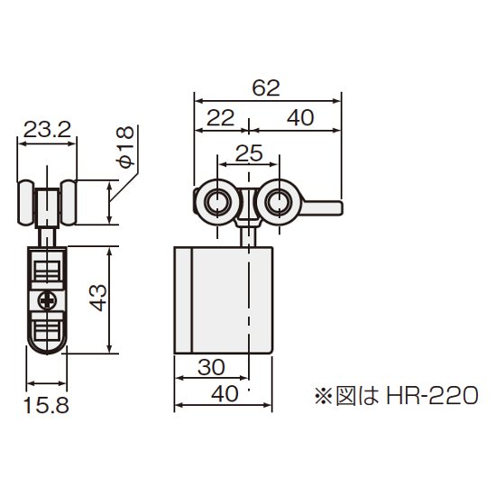 アトムリビンテック　ＡＴＯＭ　ＨＲ－２９０　前後調整付き吊り車画像