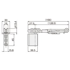 アトムリビンテック　ＡＴＯＭ　ＡＦＤ－２９５０－ＢＲ２　ブレーキ付上部吊り車画像