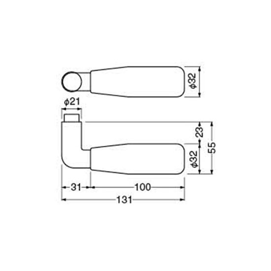 ＷＢ白熊印 シロクマ レバーハンドル カーム ＳＬ−３１１−Ｒ−ＧＦ ライトオーク 丸座付 ケース空錠画像