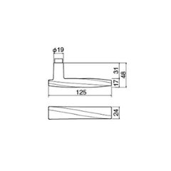 ＷＢ白熊印 シロクマ レバーハンドル フレスコ ＳＬ−３３２−Ｒ−ＧＤ ブラック 丸座付　ＬＸ 表示錠画像