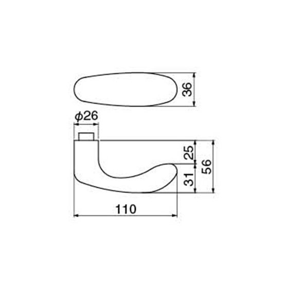 ＷＢ白熊印 シロクマ レバーハンドル ウッドオデッセイ ＳＬ−３２３−Ｒ−ＧＦ 白木ウッド 丸座付 ケース空錠画像