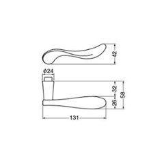 ＷＢ白熊印 シロクマ レバーハンドル フォンテーヌ ＳＬ−３１５−Ｒ−ＧＤ シルバー塗装 丸座付 ＬＸ 表示錠画像