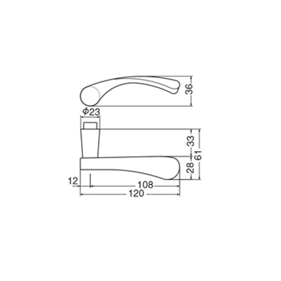 ＷＢ白熊印 シロクマ レバーハンドル バイエルンＳＬ−３０−Ｒ−ＧＣ クローム 丸座付 ＬＸ 玄関錠画像