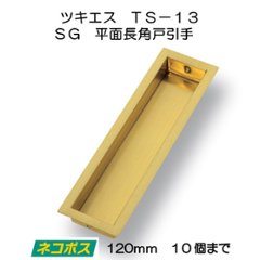 ツキエス　ＴＳ−１３　ＳＧ　平面長角戸引手　１２０ｍｍ　（10個まで）の画像