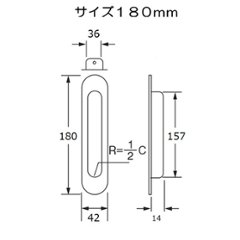 １箱１０個入 宇佐美工業 Ｕ．Ｋ ステンレス製 藤戸引手 シルバー サイズ１８０ｍｍ画像