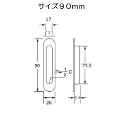 １箱３０個入 宇佐美工業 Ｕ．Ｋ ステンレス製 藤戸引手 ＣＧ（塗装ゴールド）画像