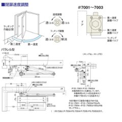 ＮＥＷ ＳＴＡＲ ニュースター ドアクローザーＰＳ－７００２ シルバー／バーントアンバー パラレル型 ストップ付画像