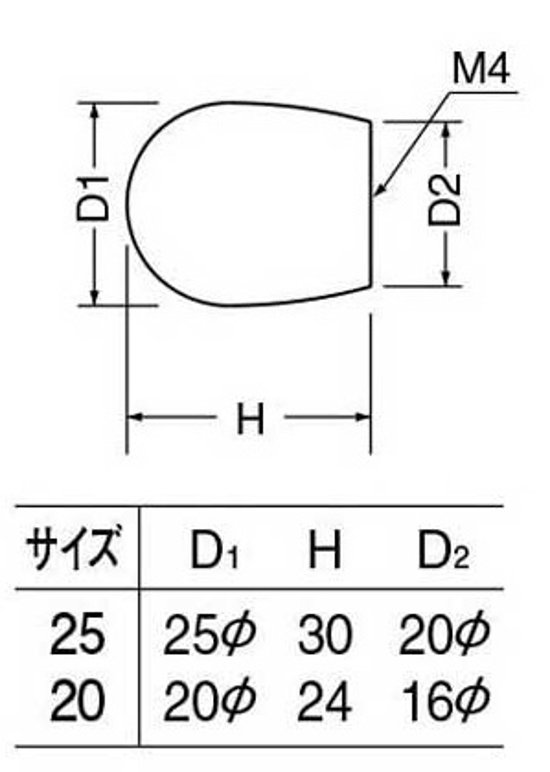 シロクマ 白熊 ＳＴ−６８ ステン風船ツマミ 鏡面磨・黒クローム 画像