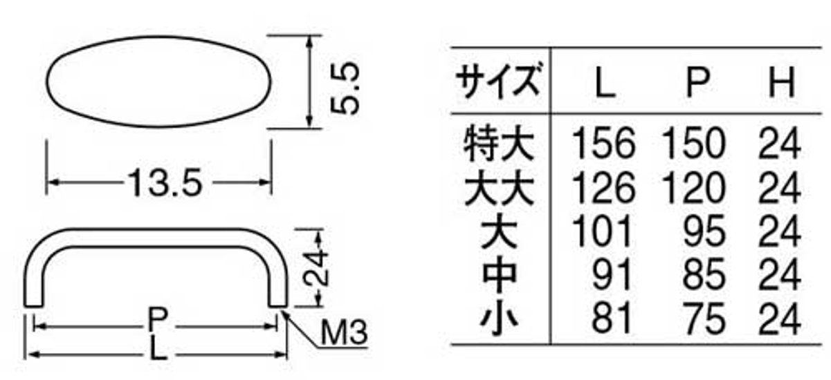 シロクマ 白熊 ＳＴ－５Ｂ ステンダエンハンドル 鏡面磨画像