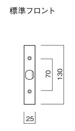 長沢製作所 古代 サムラッチ取替錠 ツーロック取替錠  ＡＢ色 バックセット６０ｍｍ 標準扉厚３０〜４０mm ９２４５０９ＡＢ画像