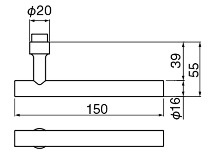 株式会社シロクマ レバーハンドル ビエント ＳＬ－３５１－ Ｒ－ＧＦ 丸座付 ケース空錠 バックセット５１ｍｍ 扉厚３０－４３mm画像