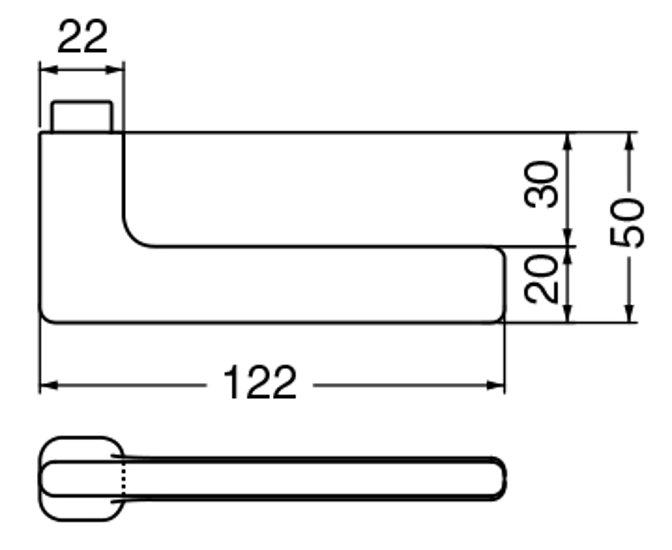 株式会社シロクマ レバーハンドル エブリー ＳＬ－３３１－ Ｒ－ＴＢ 丸座付 チューブラ空錠 バックセット５０ｍｍ 扉厚３０－４５mm画像