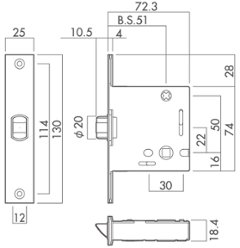 川口技研 ＧＩＫＥＮ ＺＢレバーハンドル つや消しブラック ＬＶＳ－６２Ａ－４ＮＤ－ＺＢ 丸座表示錠 バックセット５１ｍｍ画像