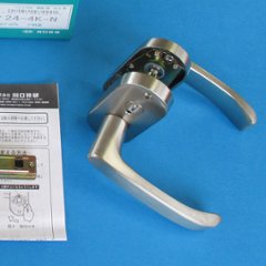 川口技研 ＧＩＫＥＮ レバーハンドル Ｊレバー ＪＬ−２４−４Ｋ−Ｎ 表示錠 ニッケル バックセット３５ｍｍ・５０ｍｍ・６０ｍｍ画像