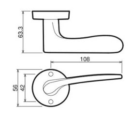 川口技研 ＧＩＫＥＮ レバーハンドル Ｊレバー ＪＬ−２０−１Ｍ−ＴＳＧ 空錠 塗装サテンゴールド バックセット３５ｍｍ・５０ｍｍ・６０ｍｍ画像