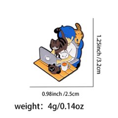 ネコハラピンバッジ画像