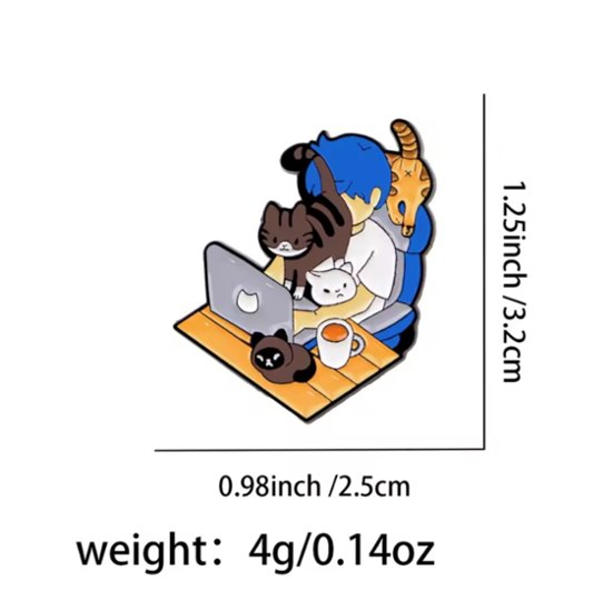 ネコハラピンバッジ画像