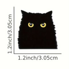 黒猫のピンバッジ画像