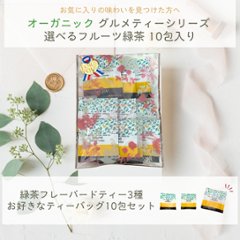 【送料無料】グルメティーシリーズ　 選べるフルーツ緑茶 10包入り画像