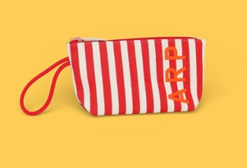 ストライプ トイレタリーバッグ レッド - アガタ・ルイス・デ・ラ・プラダ（RED STRIPED TOILETRY BAG - Agatha Ruiz de la Prada）の画像