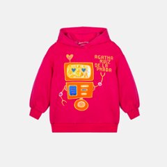 ロボット パーカー ピンク アガタ・ルイス・デ・ラ・プラダ (ROBOTS SWEAT-SHIRT FUCSHIA - Agatha Ruiz de la Prada)の画像