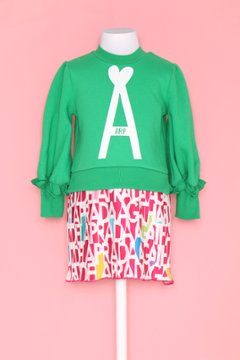 レタリングワンピース　グリーン　アガタ・ルイス・デ・ラ・プラダ　(LETTERING DRESS - Agatha Ruiz de la Prada)画像