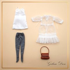 Galumドレスコレクション-5　ドットチュールワンピースドレスセット(22cmサイズ) の画像