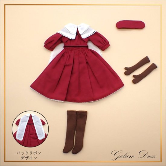 Galumドレスコレクション-29　ダブルカラーワンピースドレスセット(22cmサイズ) 画像