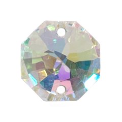 「Asfour Crystal」オクタゴン2つ穴18mm（オーロラ）の画像