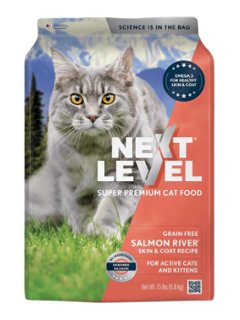 422-（ネクスト レベル）🐈CATフード_サーモンリバー・スキン＆コート＜グレインフリー＞【6.8 ㎏】🐟🐓の画像