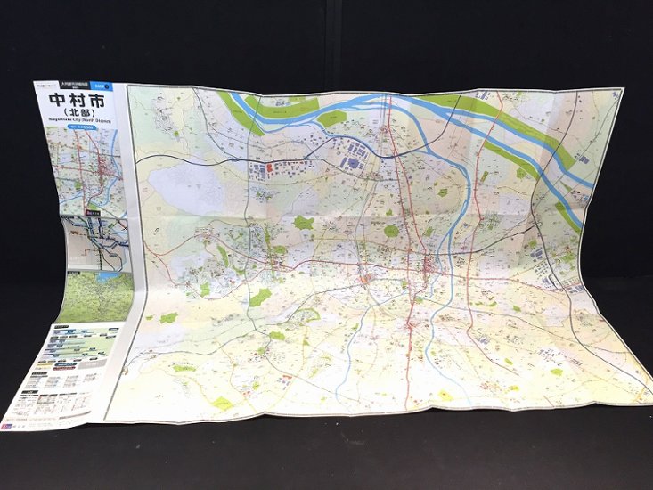 中村市（北部）15000分の1 大判都市地図 ※10万分の1広域地図つき　【地理人】画像