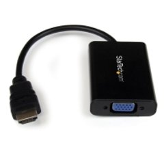 HD2VGAA2　StarTech　HDMI?VGA変換アダプタ/コンバータ（オーディオ対応）　HDMI オス?アナログRGB (D-Sub15ピン) メス 変換コネクタ　1920x1200の画像