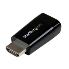 HD2VGAMICRO　StarTech　コンパクトHDMI?VGA変換アダプタ/コンバータ　HDMI オス?アナログRGB (D-Sub15ピン) メス 変換コネクタの画像