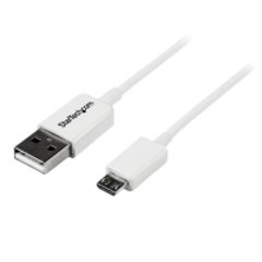 USBPAUB50CMW　StarTech　50cm ホワイト micro USB2.0ケーブル　USB A(オス)ーUSB micro-B(オス)変換アダプタの画像