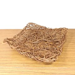 一点物｜あけびかご｜丸皿｜トレイ｜飾り台｜乱れ編み｜中サイズ｜正方形型の画像