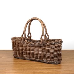 一点物｜あけび-かごバッグ｜並編み｜中サイズ｜小判底｜薄型｜浅型の画像