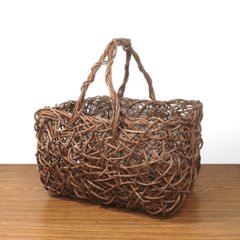 一点品｜あけび-かごバッグ｜ピクニックバスケット｜乱れ編み｜3×4方形底｜一本手の画像