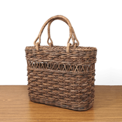 割引品｜あけび-かごバッグ｜たすき編み｜矢来編み｜中サイズ｜小判底の画像