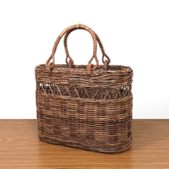 割引品｜あけび-かごバッグ｜矢来編み｜中サイズ｜小判底の画像