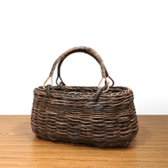 一点物｜あけび-かごバッグ｜並編み｜特小（ミニ）サイズ｜胴張り｜舟底｜グニ手の画像