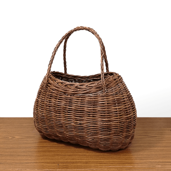 割引品｜あけび-かごバッグ｜並編み｜中サイズ｜胴張り｜舟底｜うろこ止め｜グニ手画像